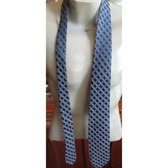 Vintage 1970s NECKTIE FAT 3" Wide 54" TIE TEX TAN WESTERN STRIPE - Picture 2 of 3